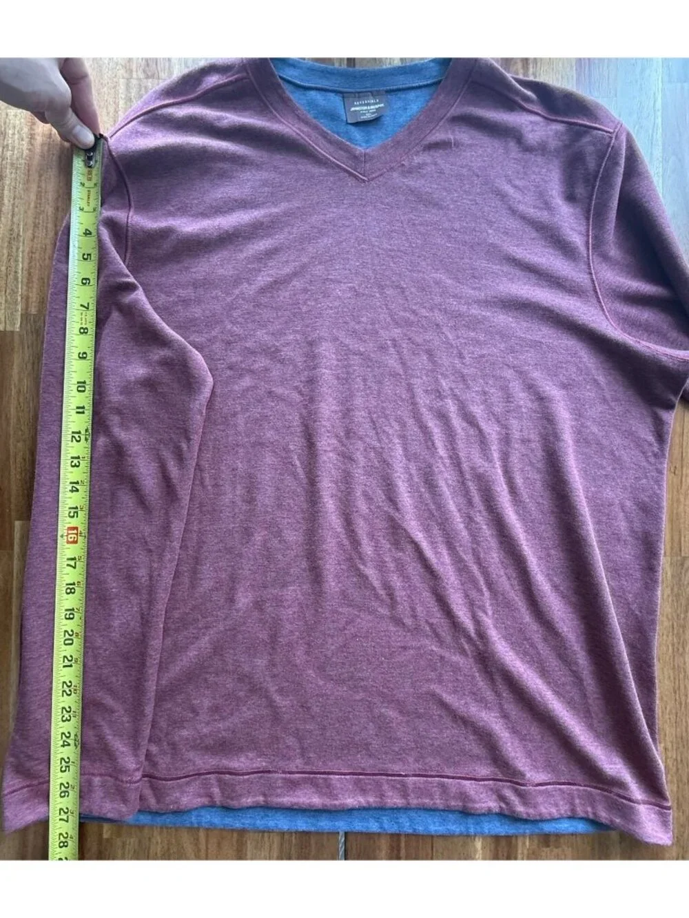 Johnston & Murphy Reversible Long Sleeve Pullover in Red And Blue‎ Men’s XXL